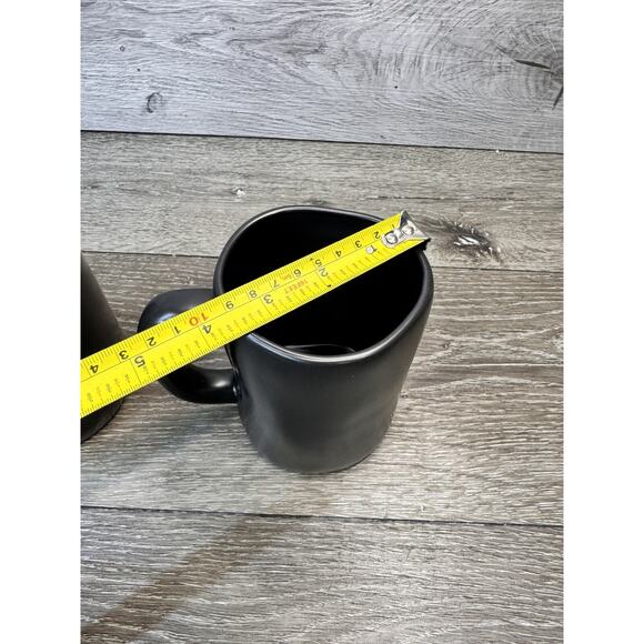 Rae Dunn Set of 2 Coffee and Tea Black Mug Set - Picture 7 of 9